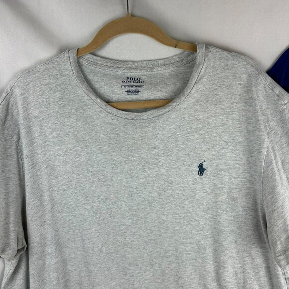Polo Ralph Lauren 2 Pack T Shirts Men XL‎ Blue Gray Crew Neck Short Sleeves Pony - Picture 9 of 13